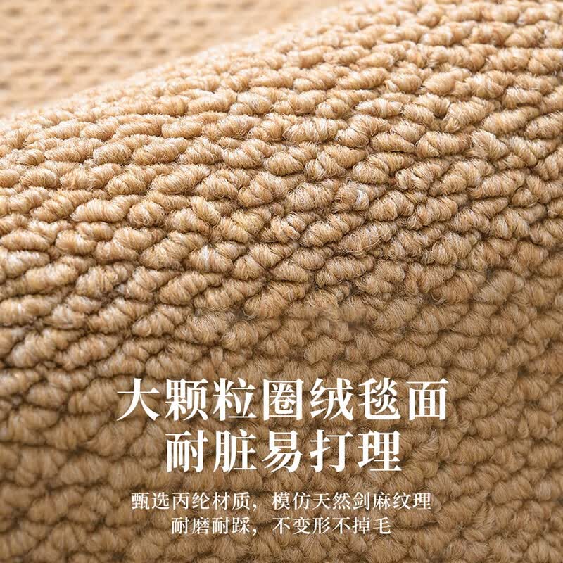 季象入户地垫日式门垫仿剑麻进户门口防滑垫子菠萝圈地毯耐磨蹭灰脚垫 BLQ-J菠萝圈-素色米色 60X90cm