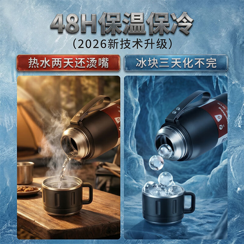 慕馨（moosen）保温杯男款大容量316不锈钢学生保冷水杯智能茶水分离泡茶杯子 【智能款】黑1500ml-保温保冷