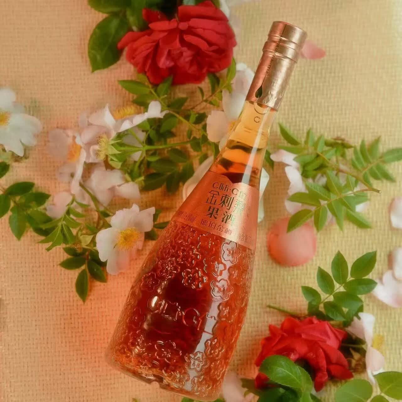 C味·C位贵州玫瑰金刺梨果酒13度女士微醺花香果香草本香礼盒装750ml 金刺梨果酒家庭礼袋750ml*2瓶