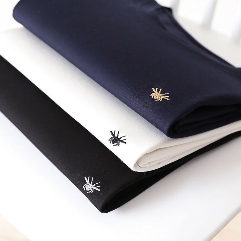 【豪华三件装】夏季男士透气短袖小蜜蜂刺绣轻奢圆领T恤yyd 白色两件+藏青色一件 M [建议90-115斤]