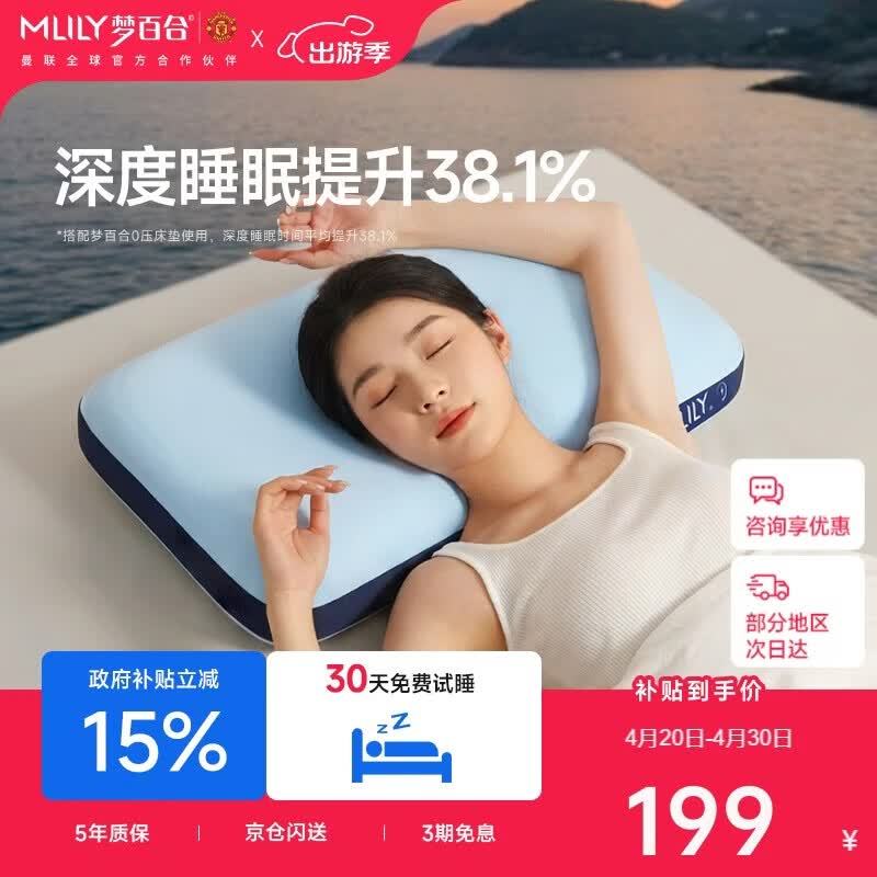 梦百合（MLILY）成人枕头枕芯护颈枕颈椎枕记忆棉学生宿舍记忆枕礼盒装快充深睡枕