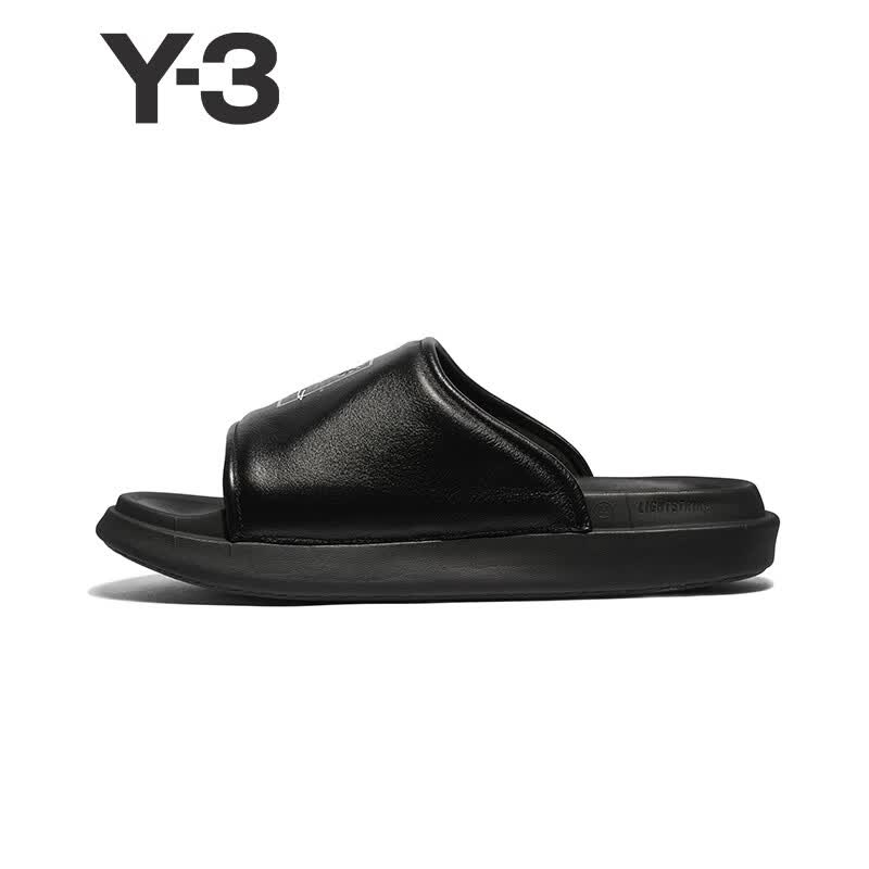 Y-3【清凉季】y3男鞋外穿休闲拖鞋55-KI4033 黑色 43 (265mm) UK9