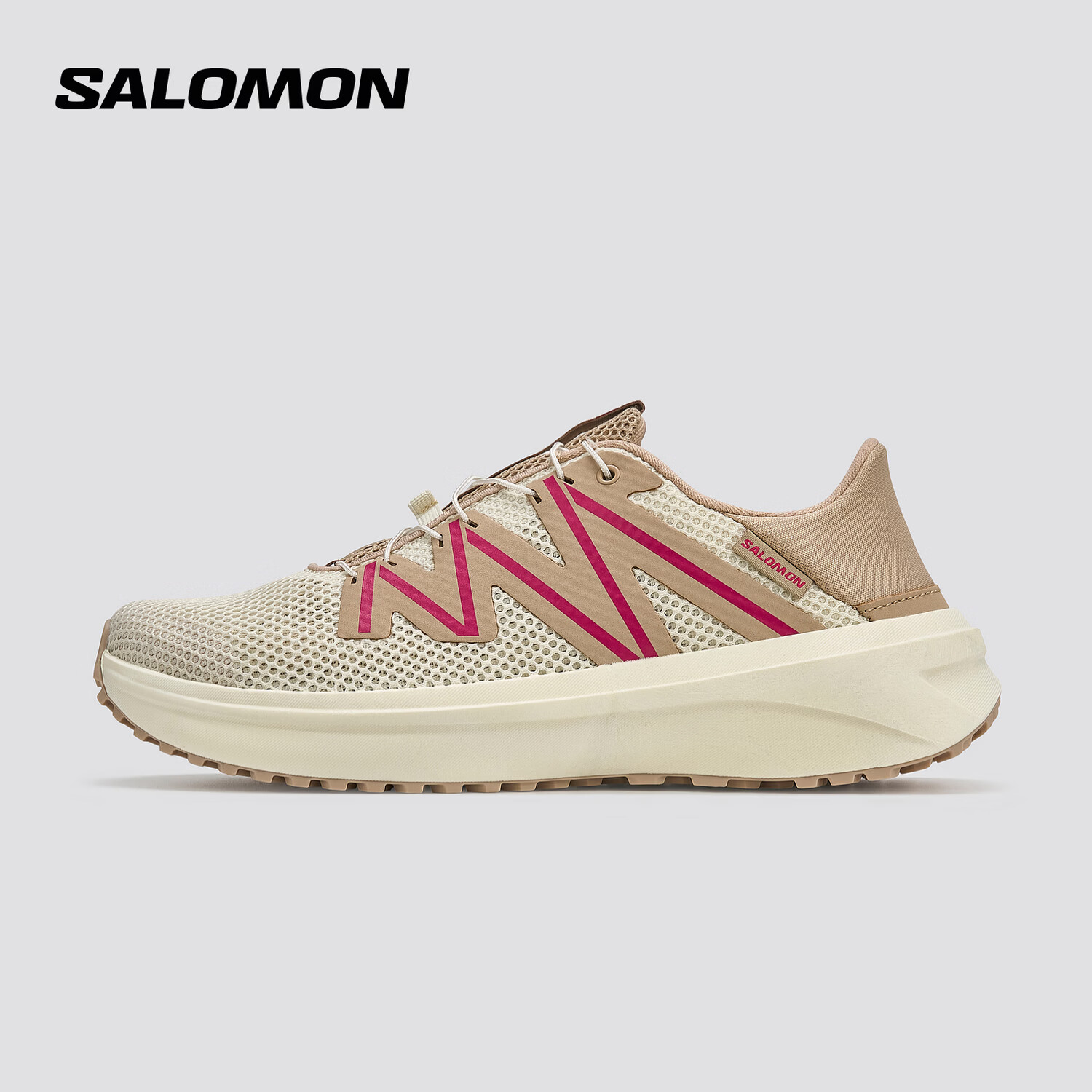 萨洛蒙（Salomon）女款 户外运动舒缓减震透气清爽休闲运动鞋 X COMF SUMMER 香草色 491569 37 (UK4.5丨 37 1/ 3)