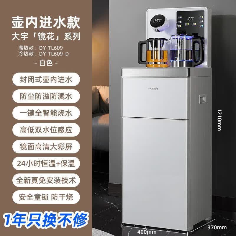 大宇（DAEWOO）(DAEWOO)温热新款茶吧机家用办公多功能智能遥控双出水多档 镜花系列底部上水丨高硼 制热型 温热款