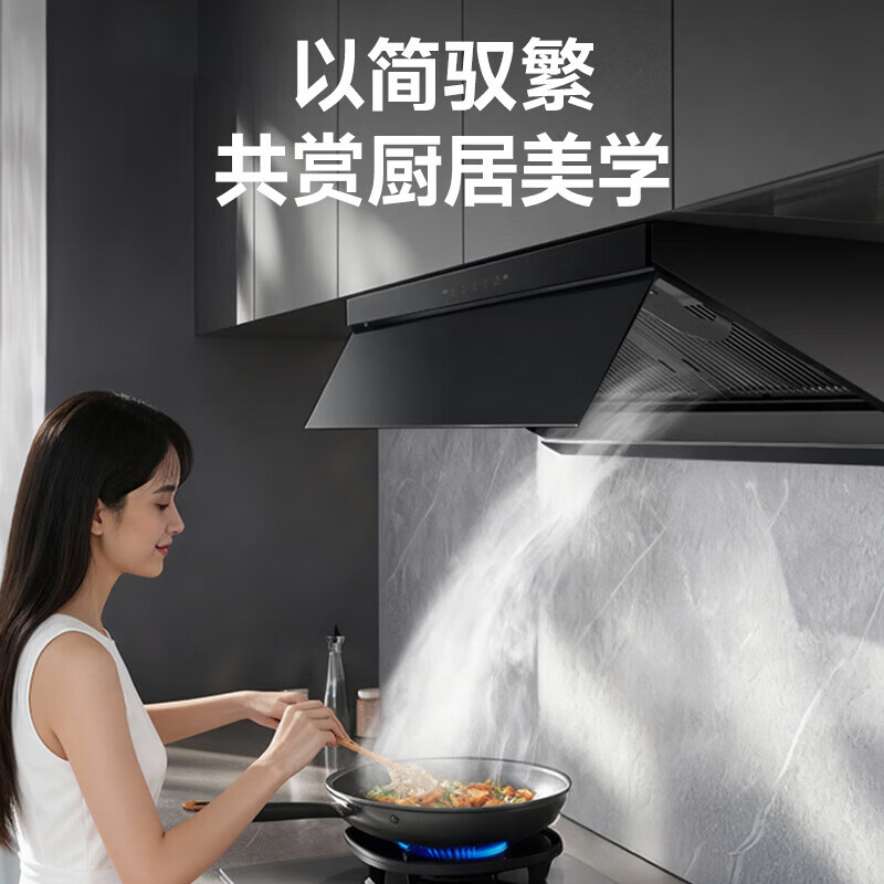Haotaitai抽油烟机大吸力顶吸自清洗一级能效智能挥手控制大风量爆炒 JT2-SK烟机+JR04-S双九腔聚能方架灶