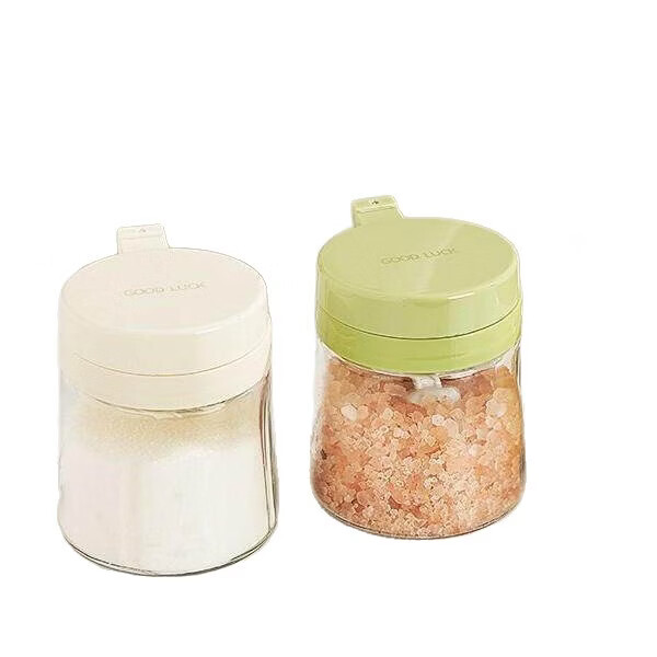 星舵家用密封调味瓶油壶收纳组合套装厨房调料盒盐罐子高鹏硅调料神器 6_麦穗黄-欣美雅小猫防水标签款