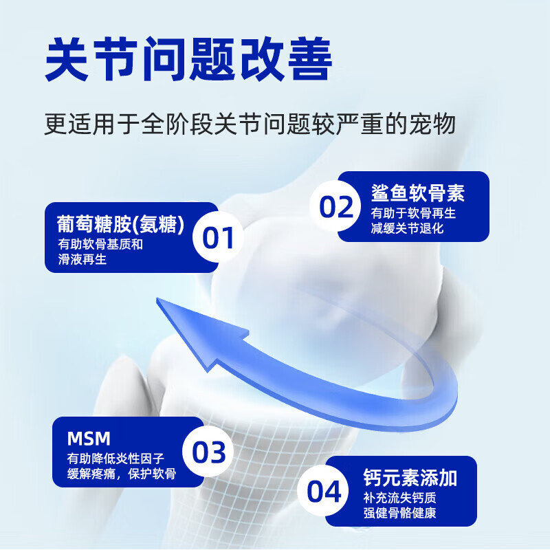 猫茸茸狗狗鲨鱼软骨素钙片 宠物骨骼关节修复保健品补钙健骨片200片/瓶 软骨素钙片【买2送1】 200片*3瓶