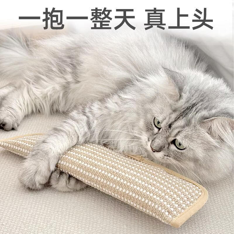 猫薄荷抱枕自嗨解闷魔爪猫抓垫宠物用品磨牙耐咬猫咪冰垫玩具 中号猫抓抱枕