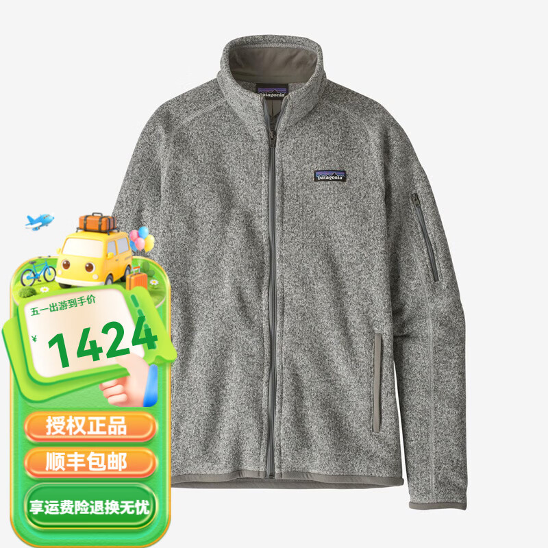 巴塔哥尼亚（Patagonia）女士Better Sweater抓绒夹克外套户外徒步露营巴塔哥尼亚25543 BCW乳白色 M