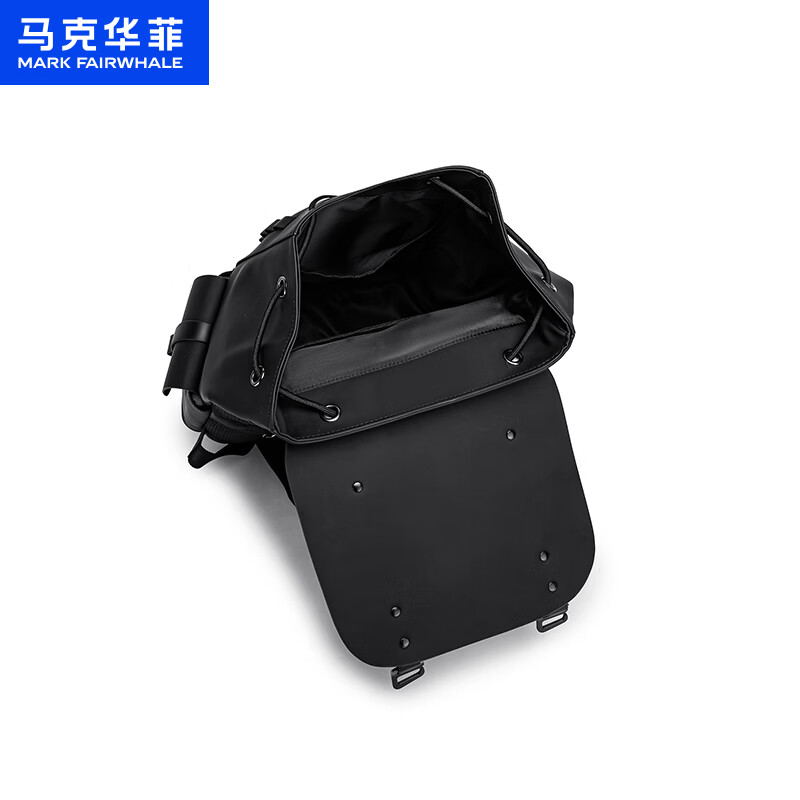 马克华菲（MARK FAIRWHALE）【放价季】商务双肩包男休闲机能背包出差旅行通勤包电脑包 高级黑
