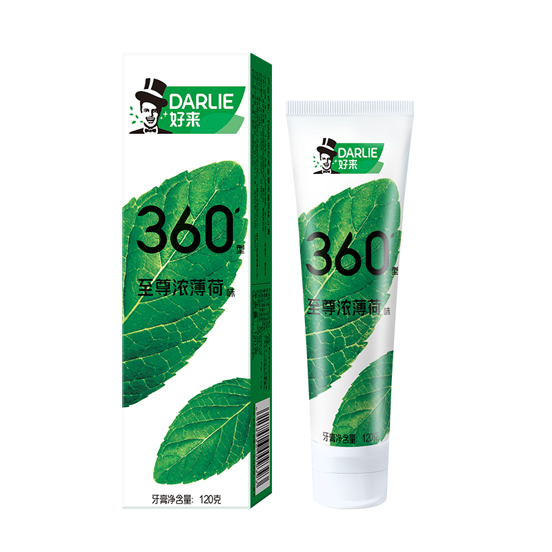 好来（DARLIE）原黑人至尊浓薄荷牙膏24H长效清新口气减少口气菌含氟去臭120g