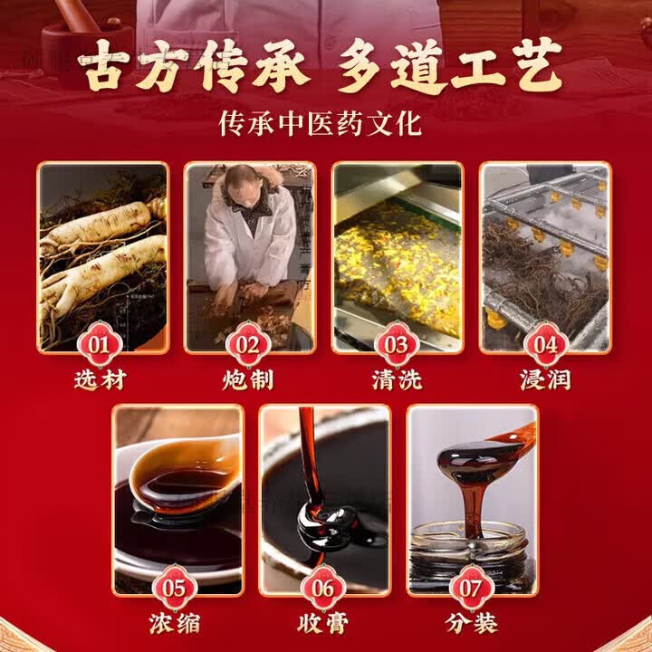 同仁堂（TRT）槐石膏倪海厦槐角槐石膏男女通用草本配方买新食品原料 疗程装买4送3 7瓶*1罐