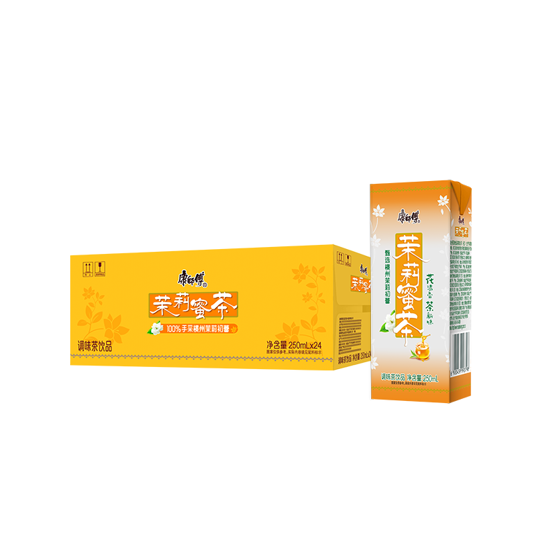康师傅 茉莉蜜茶250ml*24盒 茉莉味饮料饮品随身装整箱 热门商品