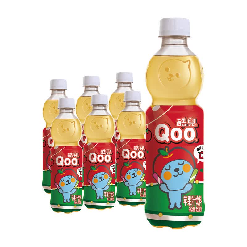 可口可乐（Coca-Cola）美汁源酷儿橙汁/苹果汁果汁饮料450ml*12瓶 可口可乐出品 苹果汁450ml*6瓶