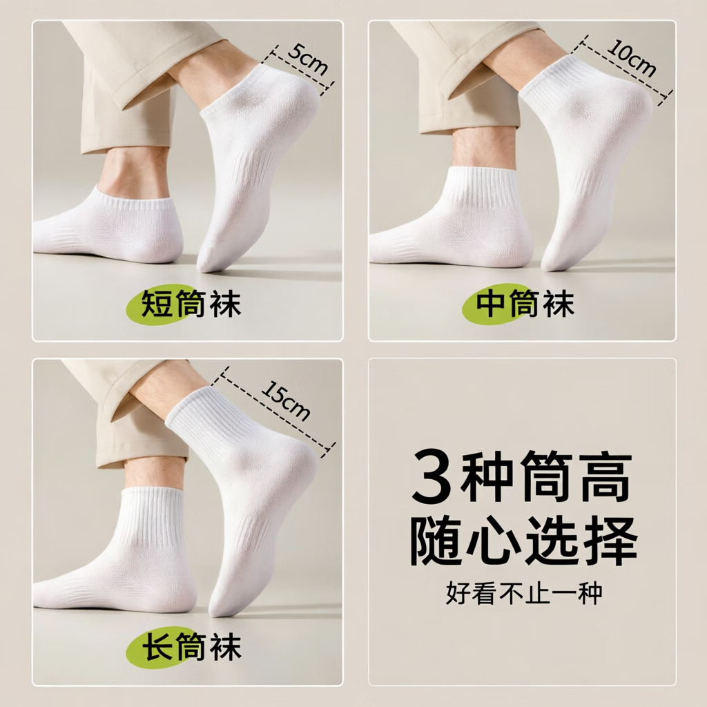 帕兰朵10A抑菌男士袜子新疆棉防臭中筒运动袜夏季薄款吸汗透气短筒船袜 【短筒·甄选新疆棉】5双灰色 均码 (新疆棉/10A抑菌/四季通用)