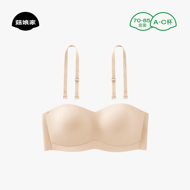 菇娘家无肩带内衣女防滑不掉小胸聚拢无痕文胸稳稳抹胸隐形美背裹胸罩 【隐形防滑款】隐形肤 M (75A/75B/75C) 菇娘家无肩带内衣女防滑不掉小胸聚拢无痕文胸稳稳抹胸隐形美背裹胸罩 【隐形防滑款】隐形肤 M (75A/75B/75C)