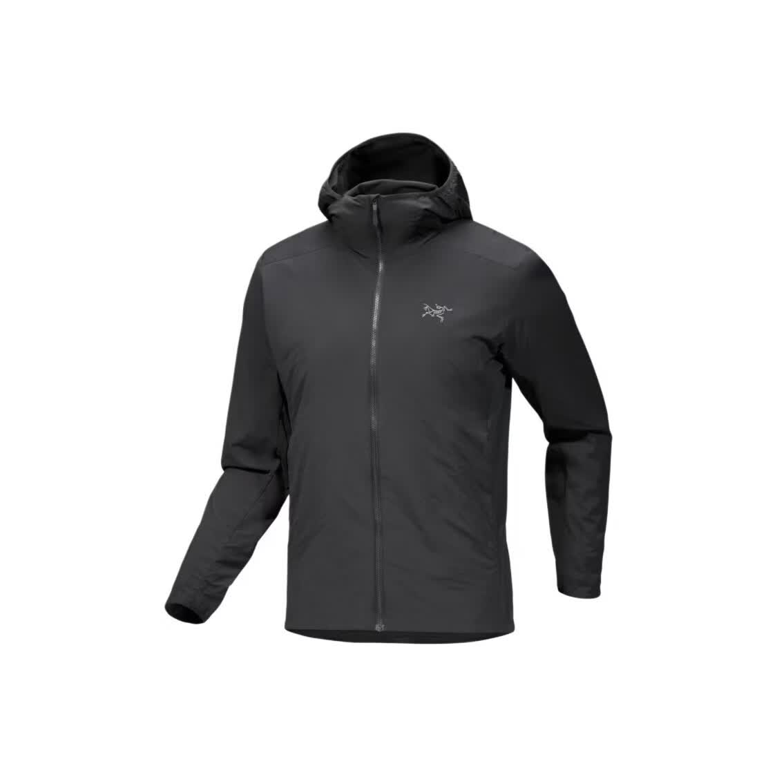 始祖鸟（ARC'TERYX）日本直邮ATOM SL HOODY 时尚舒适百搭连帽Logo刺绣 夹克外套 男款 黑色 XS
