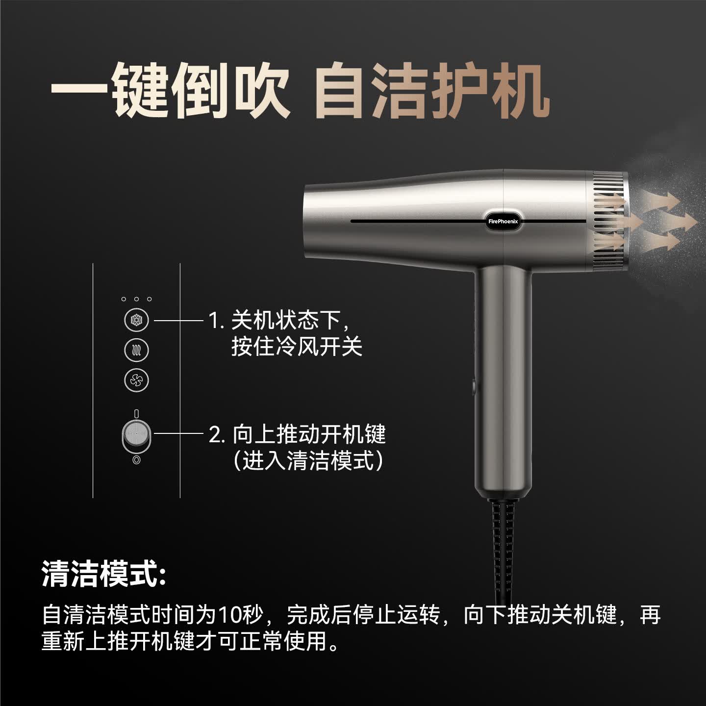 火之凤吹风机M3理发店专用风筒发廊发型师家用负离子大功率高速护发吹风机 流光绿