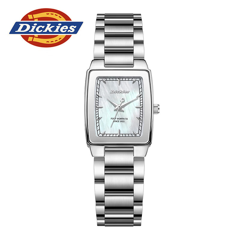 Dickies小众小方表新款ins石英腕表高级感防水手表女款轻奢时尚百搭女表 250F60LYXCL-778DS-2SSY