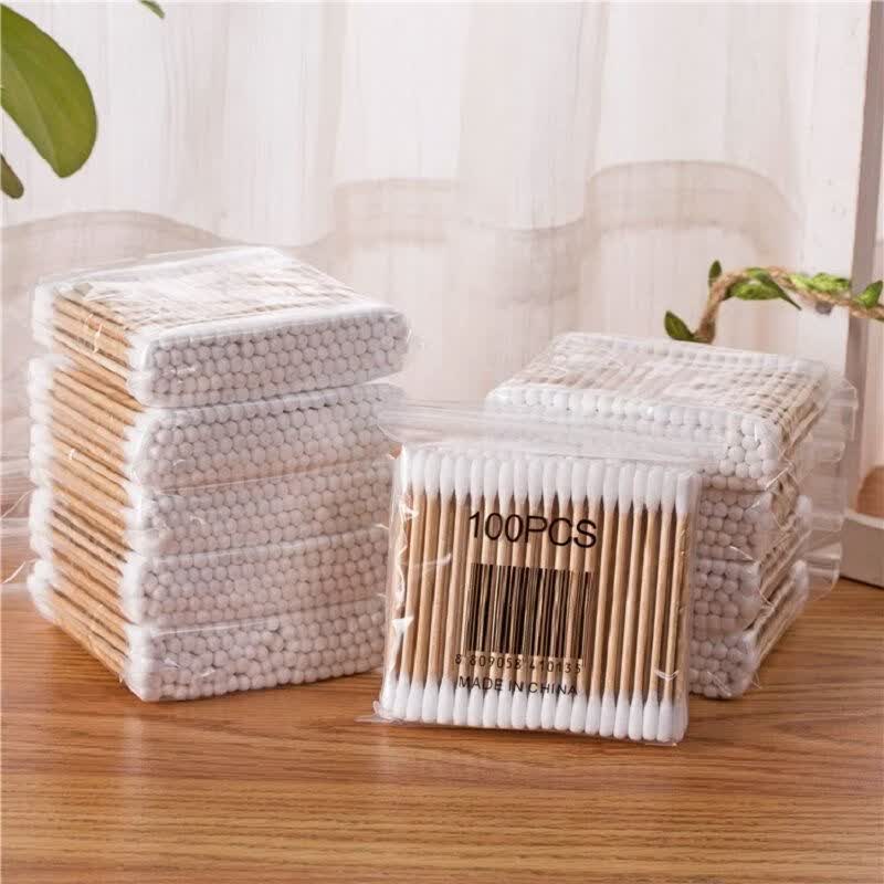 家具配件木棒双头多功能棉签批发量大一次性卫生棉棒掏家具配件 一次性棉签200只