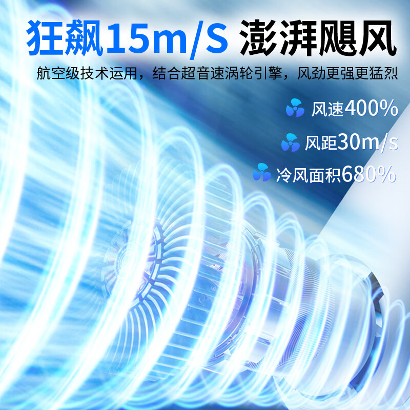 挂脖风扇制冷2026新款超长续航100小时静音小型随身便携式冷风小空调户外运动降温神器 【电镀显数新款】神秘蓝 4000mAh
