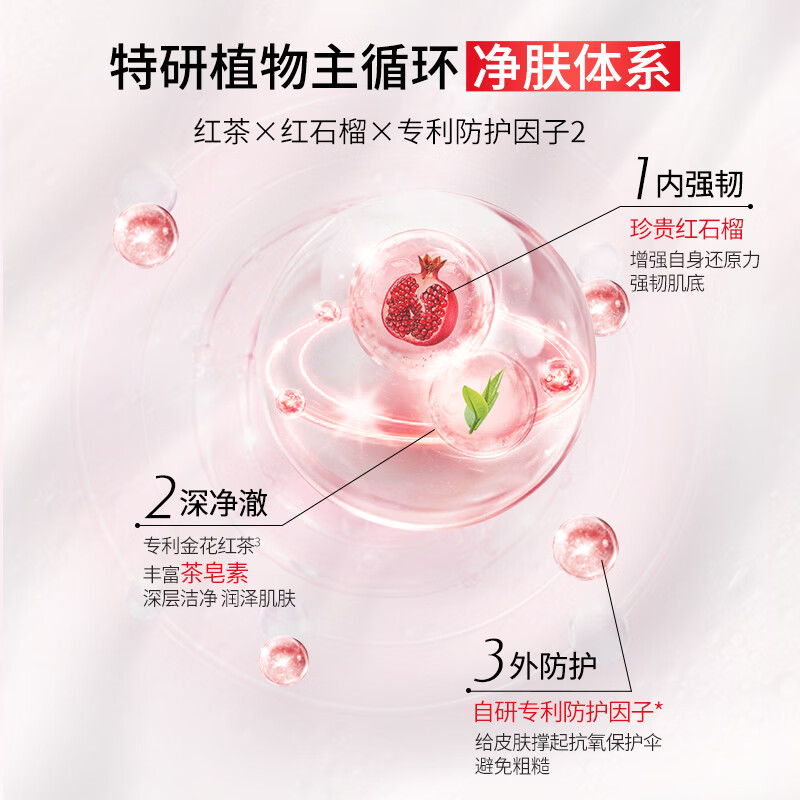 韩后（Hanhoo）红石榴红茶酵素洁颜乳100g 保湿温和清洁面部不紧绷洗面奶男女 【2支更划算】红石榴红茶洁颜乳100g*2