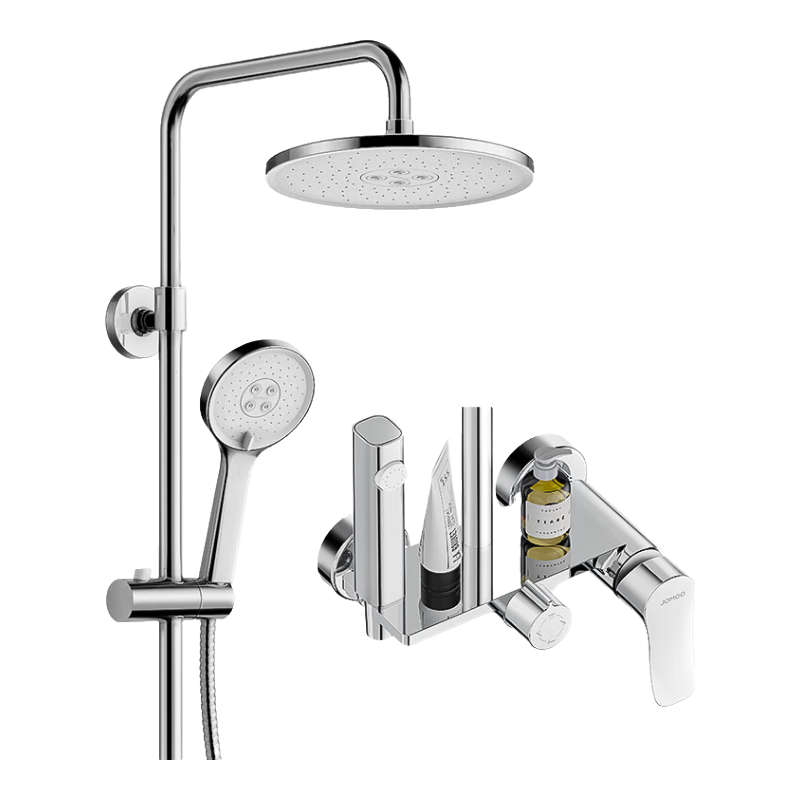 九牧(JOMOO)淋浴花洒套装增压除垢淋雨花洒增压喷枪方形大顶喷洗澡沐浴淋浴器 爆款【自动除垢】增压喷枪36647
