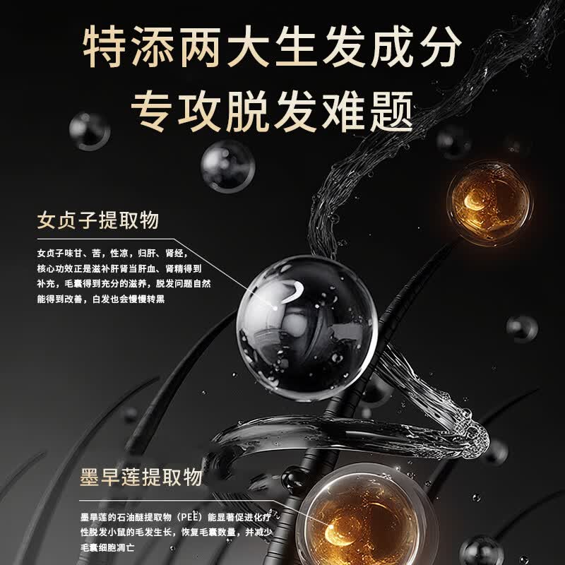 永明制药乌丝素90 粒 香港原装直发 草本养发防脱乌黑发 男女内调养发胶囊 90粒*3盒 周期装【中度脱发适用】