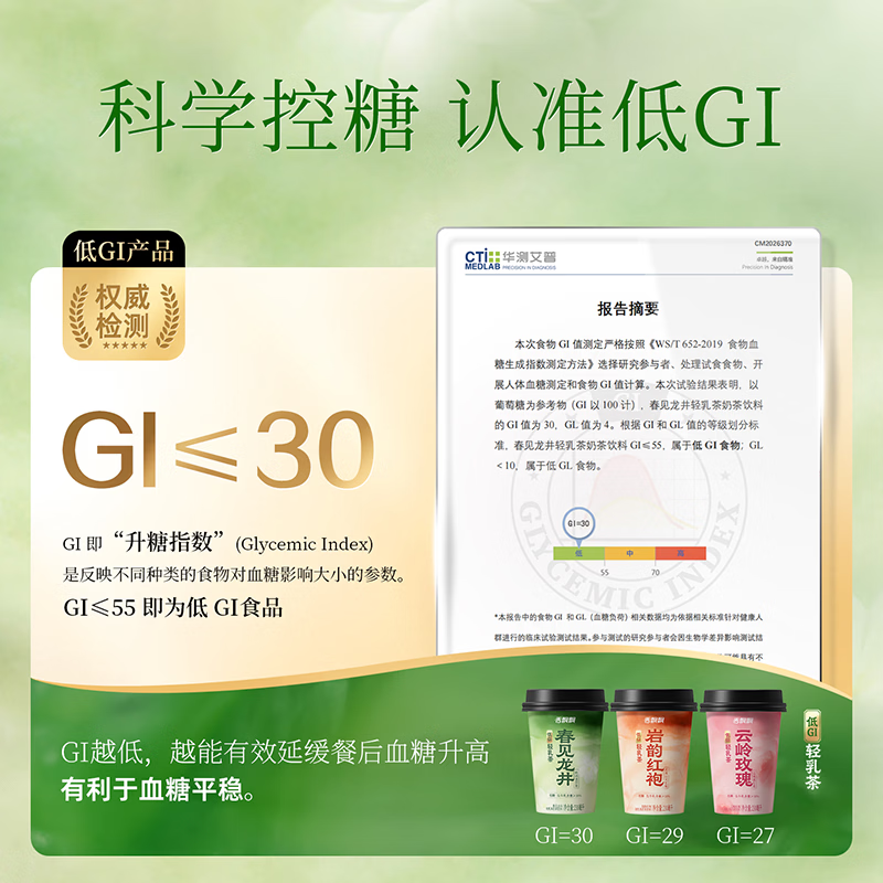 香飘飘【孙颖莎同款】冰镇更好喝低糖低GI轻乳茶奶茶饮料 【送冰凉贴】混合口味 230mL*8杯