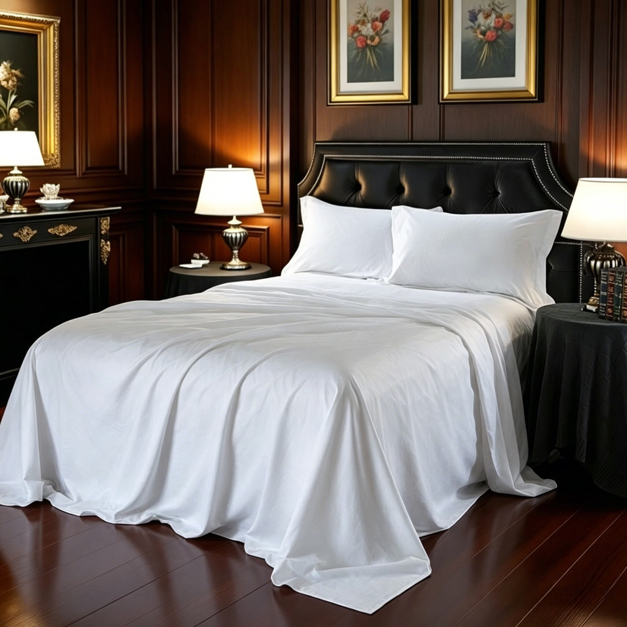 DAWNWEAVE埃及棉贡缎白色床单星级酒店宾馆60*60S床单单件纯棉加厚定制LOGO 全棉贡缎白色床单 60支 （星级酒店） 1.5米床床单 240cm*280cm