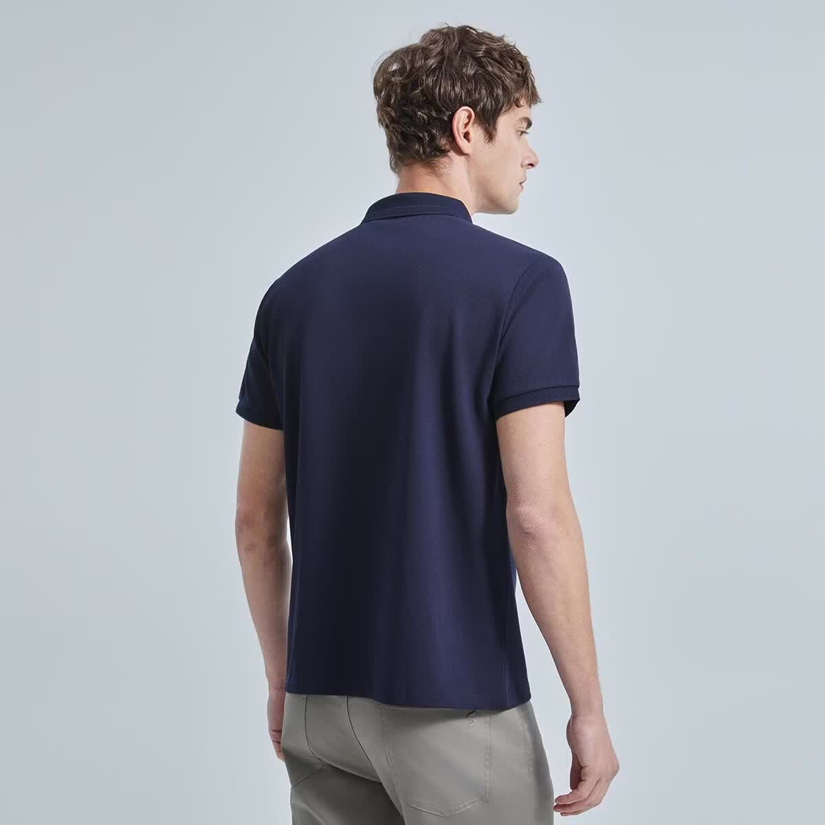 杉杉（SHANSHAN）【瞬间凉感防晒】polo衫男款轻奢高级感轻薄透气t恤 蓝色 4XL