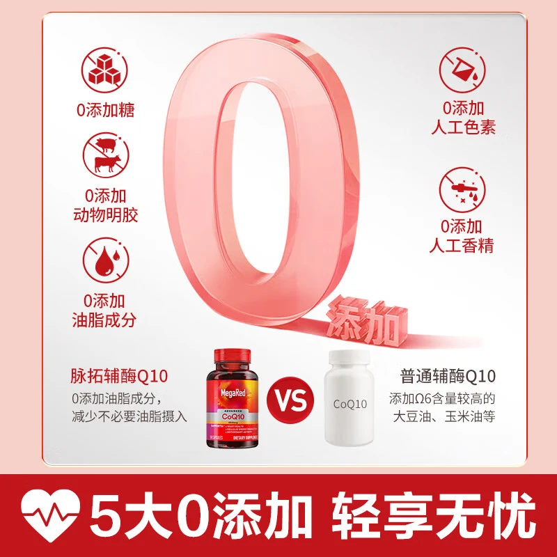 脉拓MegaRed【央妈推荐】辅酶q10胶囊 美国原装进口心脏coq10 高含量200mg 【大瓶装】辅酶 90粒*1瓶