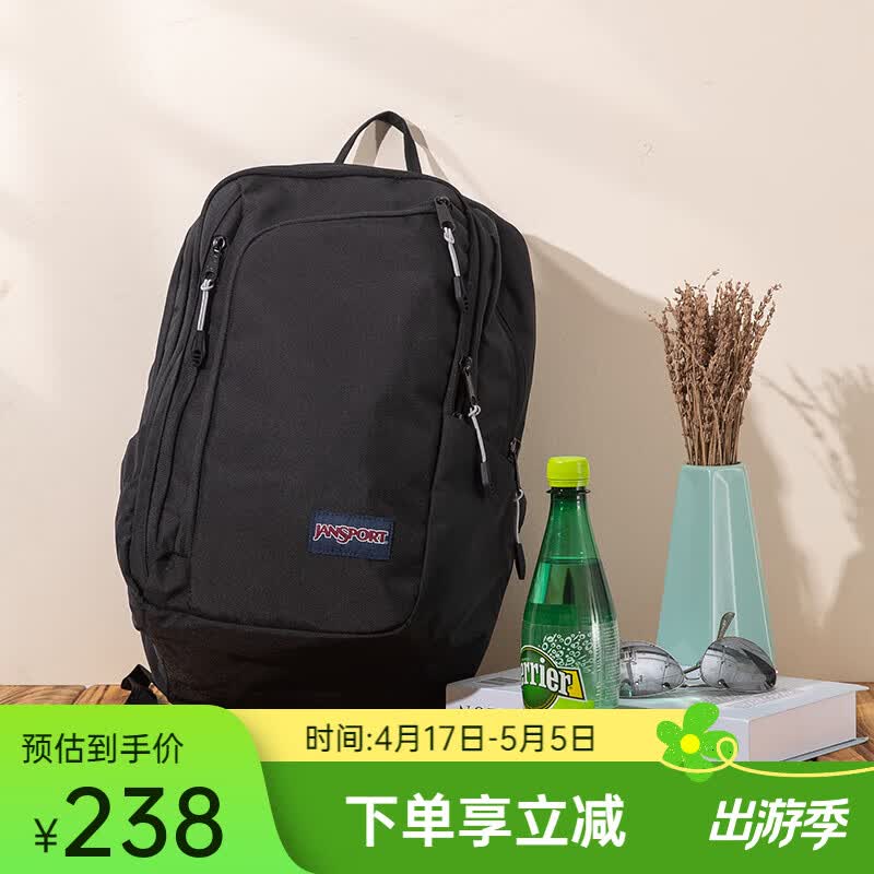 JANSPORT杰斯伯双肩包男女25L旅行校园运动户外背包书包 T55B  31Y 黑色