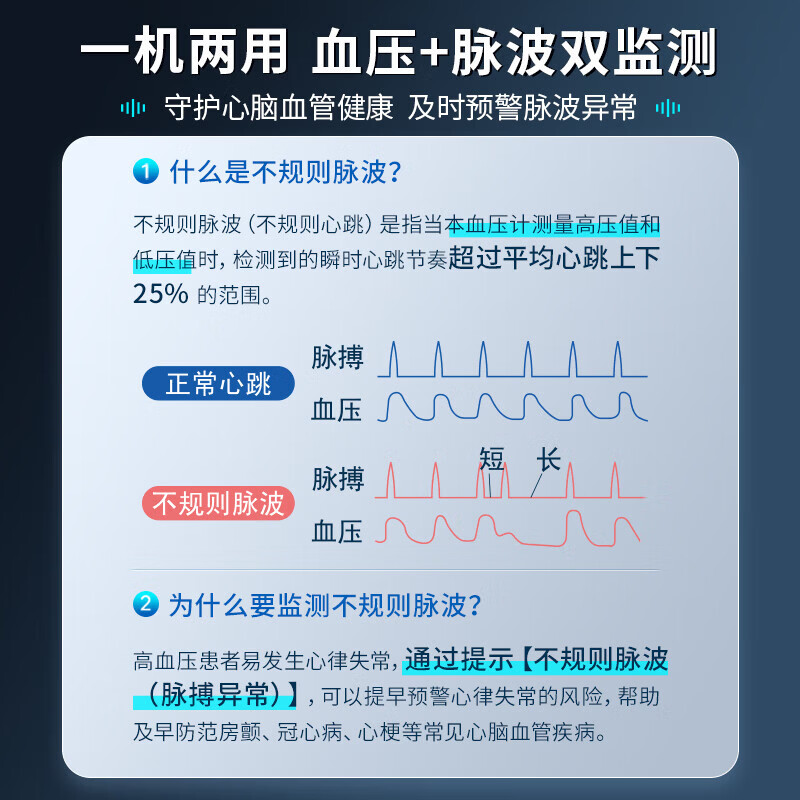 欧姆龙臂筒式血压计同款 医用级高精准进口原装电子医用血压计家用老人 臂筒式院线级+500次测量续航+双泵加压+语音播报