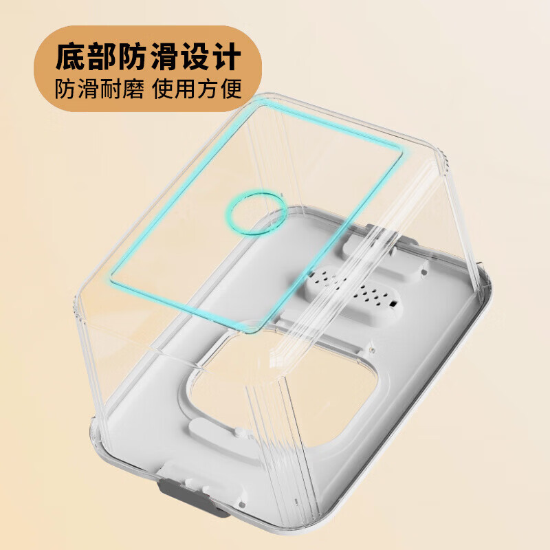 【精选直发】米桶家用厨房10斤20斤30斤50斤密封米缸米箱大米储物 全透黑-加大号-磁吸款