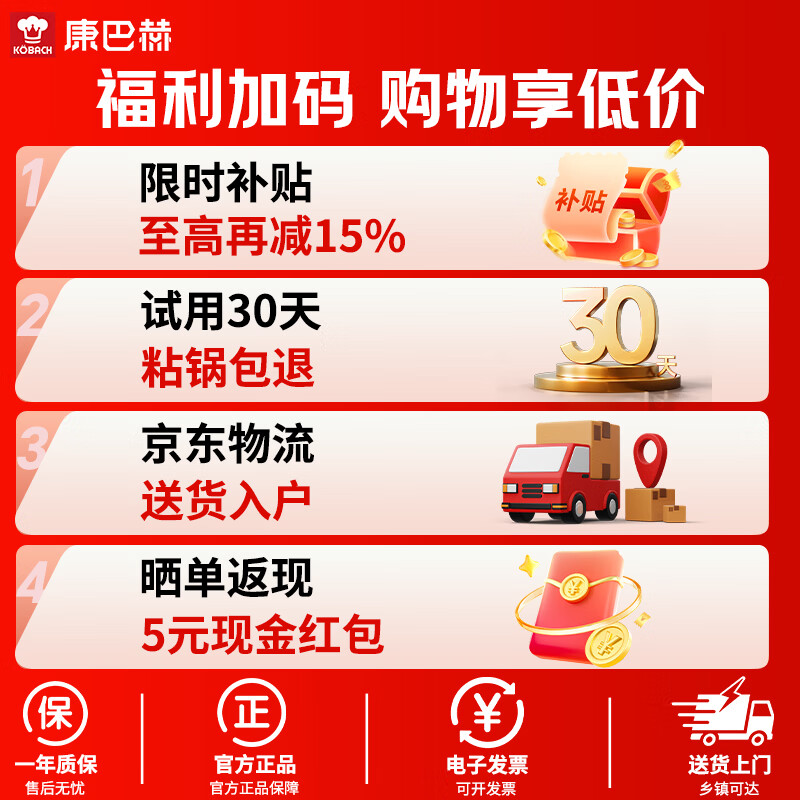 康巴赫（KOBACH）铁锅无涂层炒锅家用精铁炒菜锅健康不粘电磁炉燃气灶专用免开锅 【6倍防锈】免开锅精铁炒锅 32cm