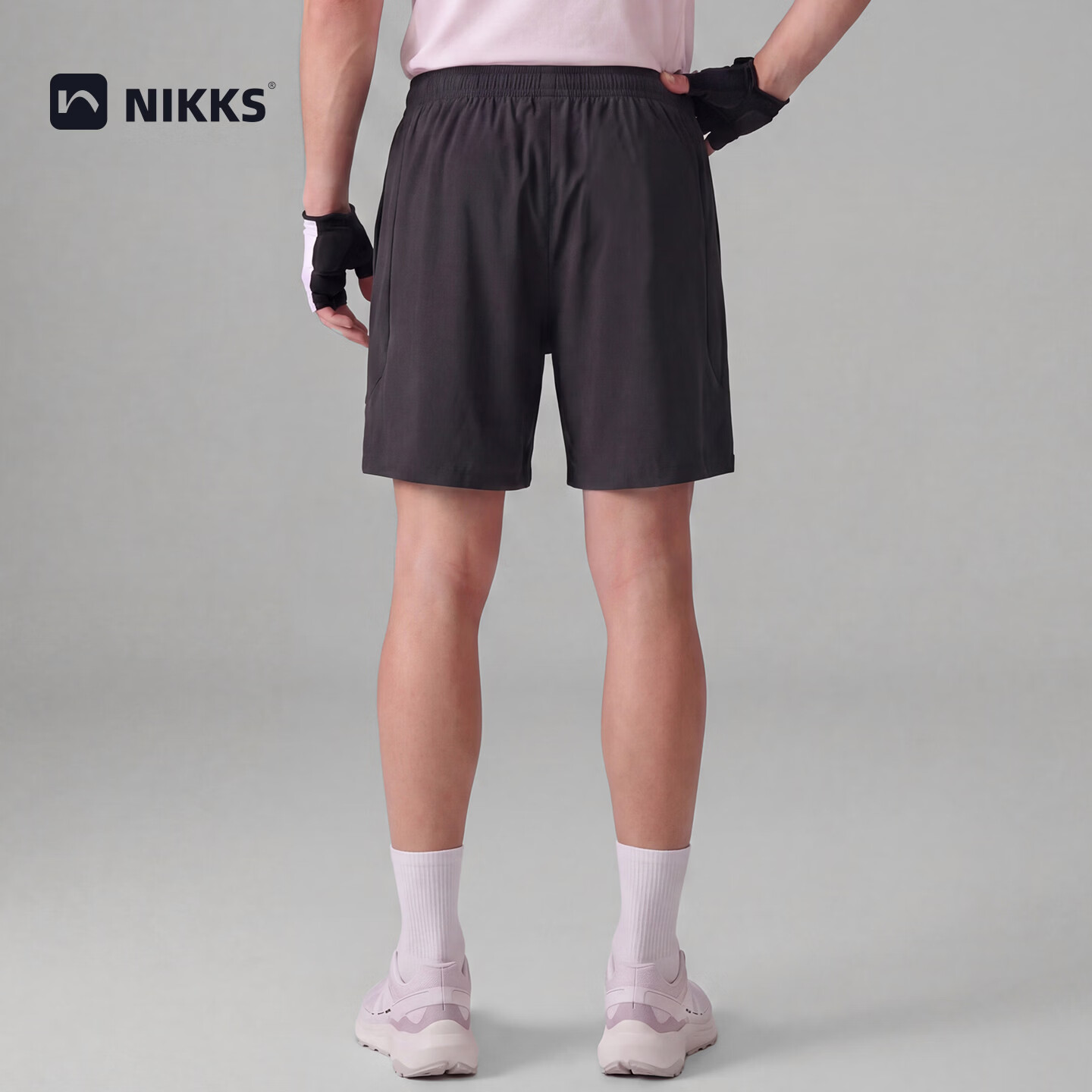 NIKKS新品运动短裤男速干透气跑步五分裤夏速干裤健身训练休闲裤 黑色 2XL