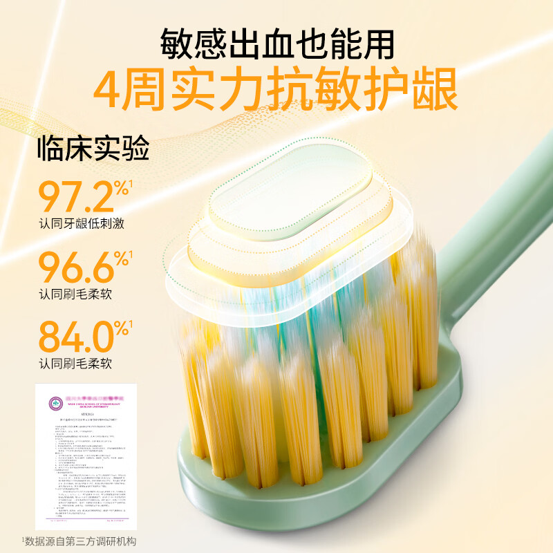 狮王细齿洁宽薄宽头【檀健次同款】软毛牙刷 颜色随机 (新老包装随机) 宽薄 8支 茶抗敏+椰护龈+珍珠白+火山炭
