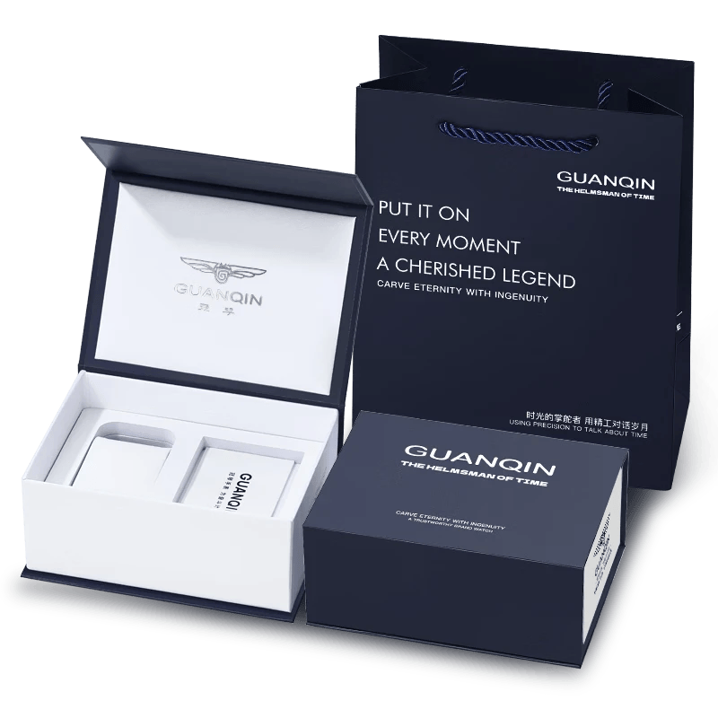 冠琴（GUANQIN）男士手表机械表全自动镂空飞轮手表男款夜光防水高中学生潮流男表 黑面【赠品牌礼盒】