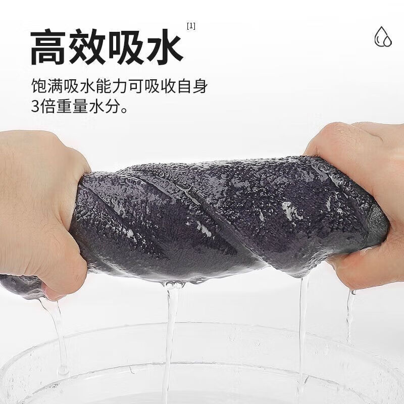 【精选直发】擦车专用毛巾高级洗车专用毛巾加厚强吸水不掉毛无痕 五条装星空灰-强力吸水+不伤车漆 专业擦车巾(小号)30*30cm