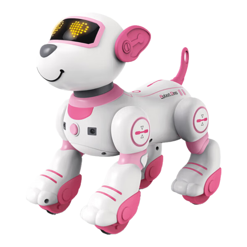 JJRC早教智能聲控機(jī)器狗兒童玩具男孩3-6歲女孩2-4-8歲生日禮物機(jī)器人 編程智能跟隨+觸摸互動(dòng)【N1粉】 智能跟隨編程觸摸感應(yīng)學(xué)習(xí)陪伴