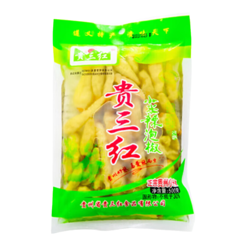 贵州泡椒小米辣酸辣鲜香榨菜下饭菜咸菜特产辣椒腌菜 500g/袋