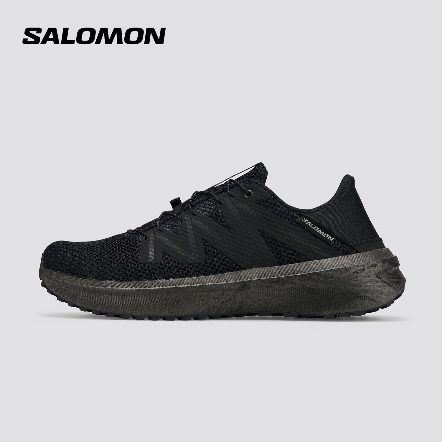 萨洛蒙（Salomon）男款 户外运动舒缓减震透气清爽休闲运动鞋 X COMF SUMMER 黑色 491564 42.5 (UK8.5丨 42 2/ 3)