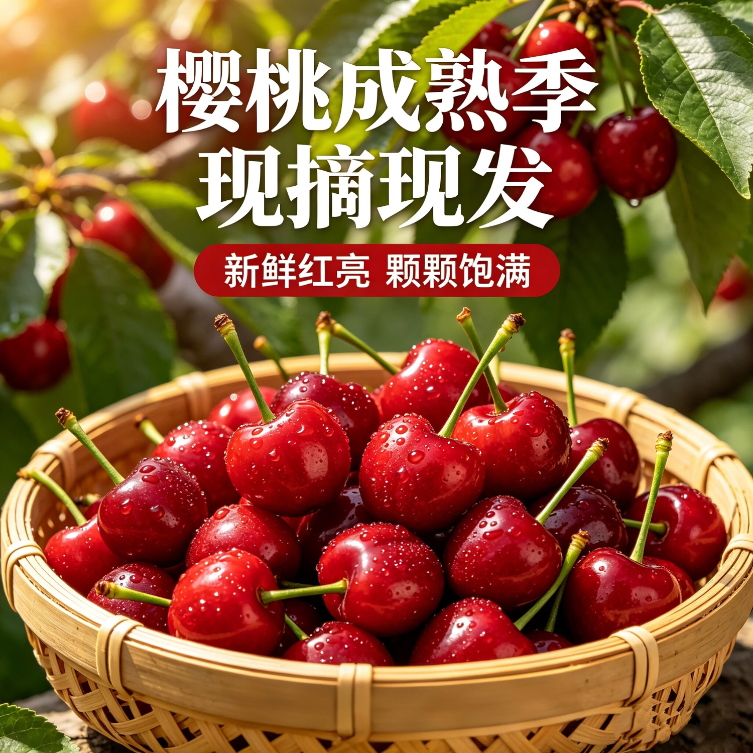 鲁禧海岸头茬山东樱桃国产车厘子大樱桃水果礼盒 送女友 5斤(净重) 丨樱桃自由丨礼赠佳品 大果 20-26mm