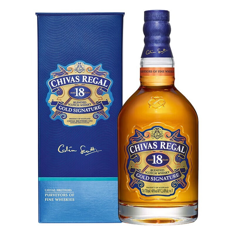 芝华士(chivas)18年 苏格兰 调和型 威士忌 洋酒 芝华士18年700ml