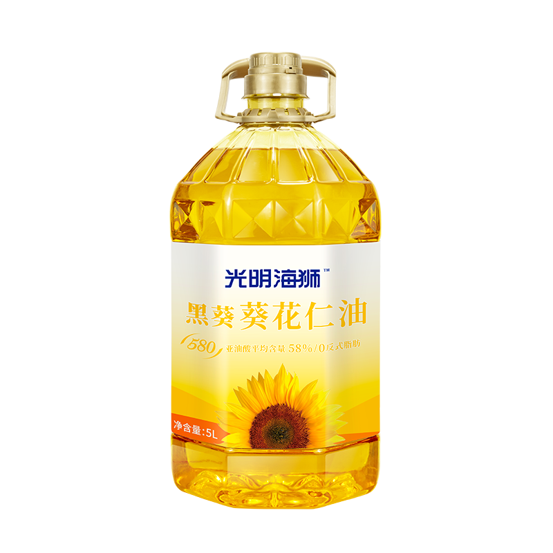 海狮小黑葵葵花仁油 食用油零反式脂肪酸 物理压榨一级5L装