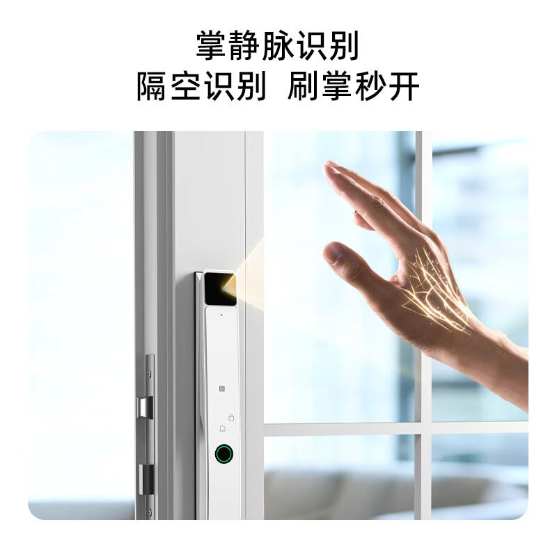 锁先森D30全自动断桥铝人脸识别智能锁已接入米家APP包安装3年质保 灰色 已接入米家APP版本