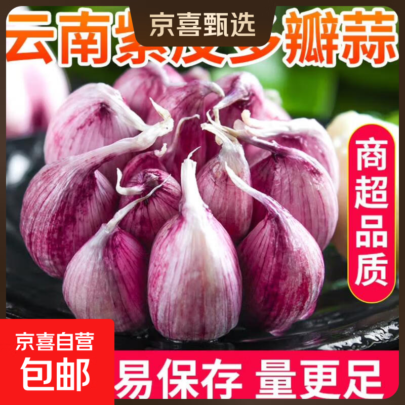 新鲜干蒜水果大蒜超市即食大蒜三文鱼小龙虾烧烤食材大蒜 5头装100g 4cm+