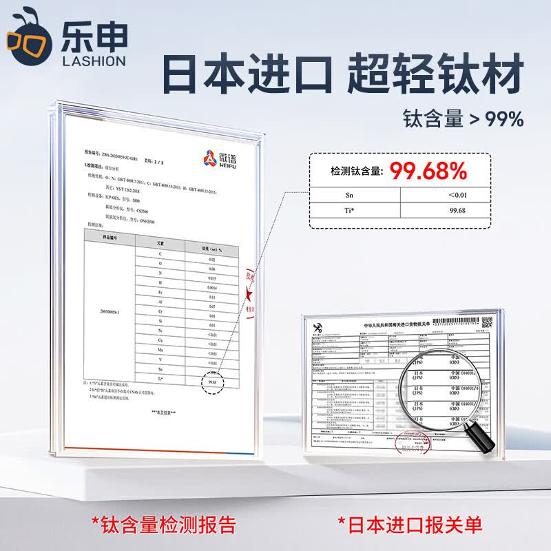 蔡司（ZEISS）镜片近视眼镜男变色防蓝光专业可配度数超轻进口钛架大脸眼睛框女 蔡司镜片LASHION镜框-大框圆框黑银 配LASHION1.60非球面镜片0~600