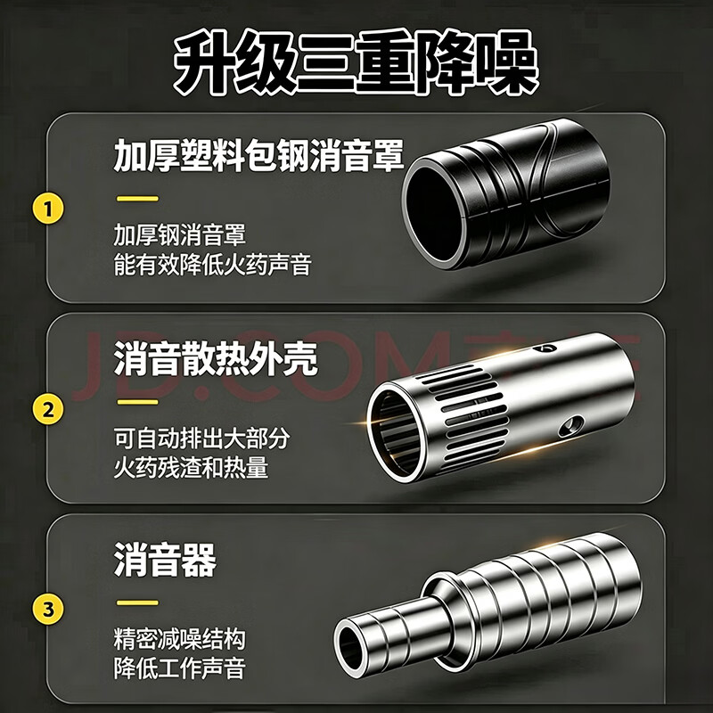 迷你吊顶神器一体射钉枪钢炮钉子消防混凝土专用消音水泥墙打钉器 25卡管钉100颗